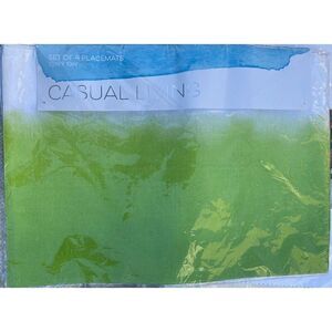 CASUAL LIVING By NEWBRIDGE Set of 4 Placemats Ombre Tie Dye 13"x19"